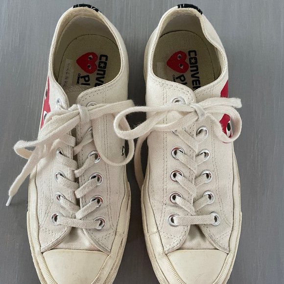 comme des garcons play men's chuck taylor lace up sneakers